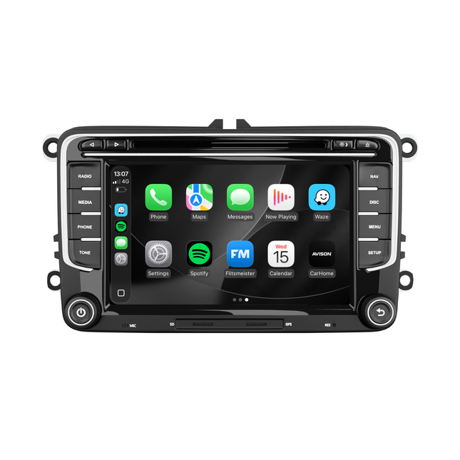 Navigation för VW Seat & Skoda 7" | Carplay Wireless | Android Auto | DAB+ | 64 GB