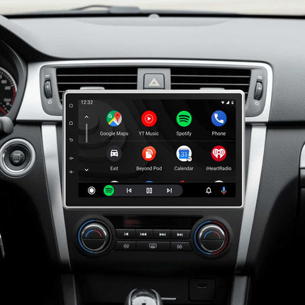 Universal 1-DIN bilstereo med 10,1" QLED-skärm | CarPlay | Android Auto | Bluetooth | Linux