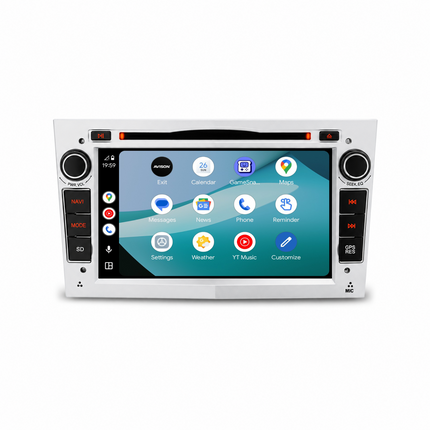 Navigation för Opel Silver 7" | Carplay | Android | DAB+ | Bluetooth | WIFI | CD