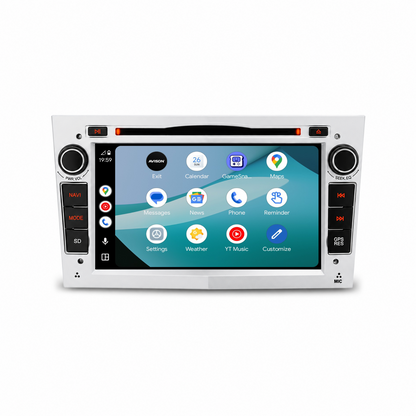 Navigation för Opel Silver 7" | Carplay | Android | DAB+ | Bluetooth | WIFI | CD