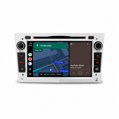 Navigation för Opel Silver 7" | Carplay | Android | DAB+ | Bluetooth | WIFI | CD