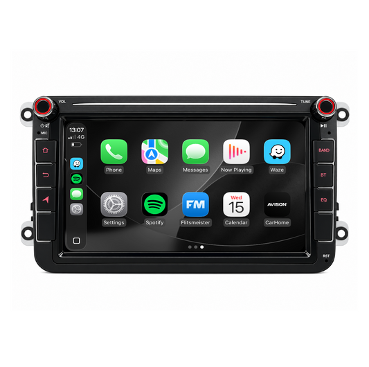 Navigation för VW Seat & Skoda 8 tum | Carplay | Android | DAB+ | Bluetooth | WiFi | AVN-R522