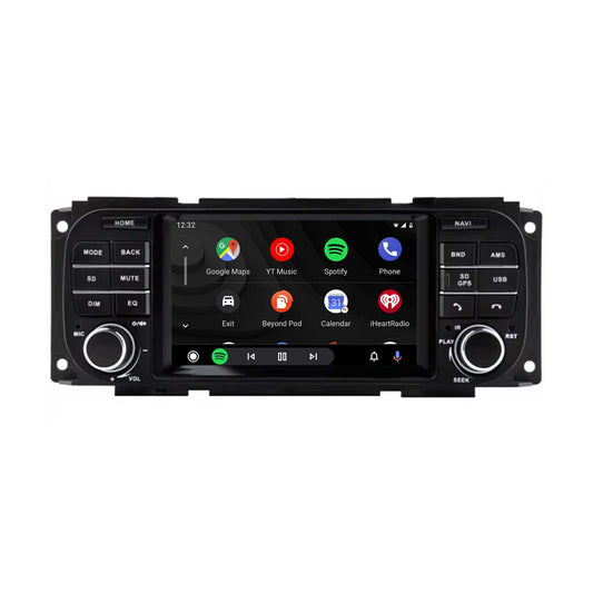 Navigation för Jeep Grand Cherokee 2002-2006 | CarPlay | Android Auto | WIFI | Bluetooth | QLED