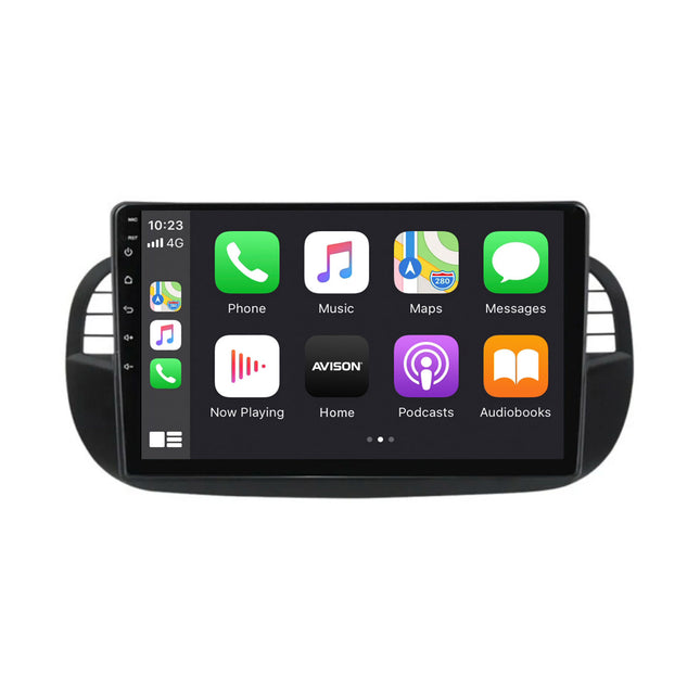 Navigering för Fiat 500 | Full touch | Carplay | Android | Dab | Bluetooth | Svart | Xr4