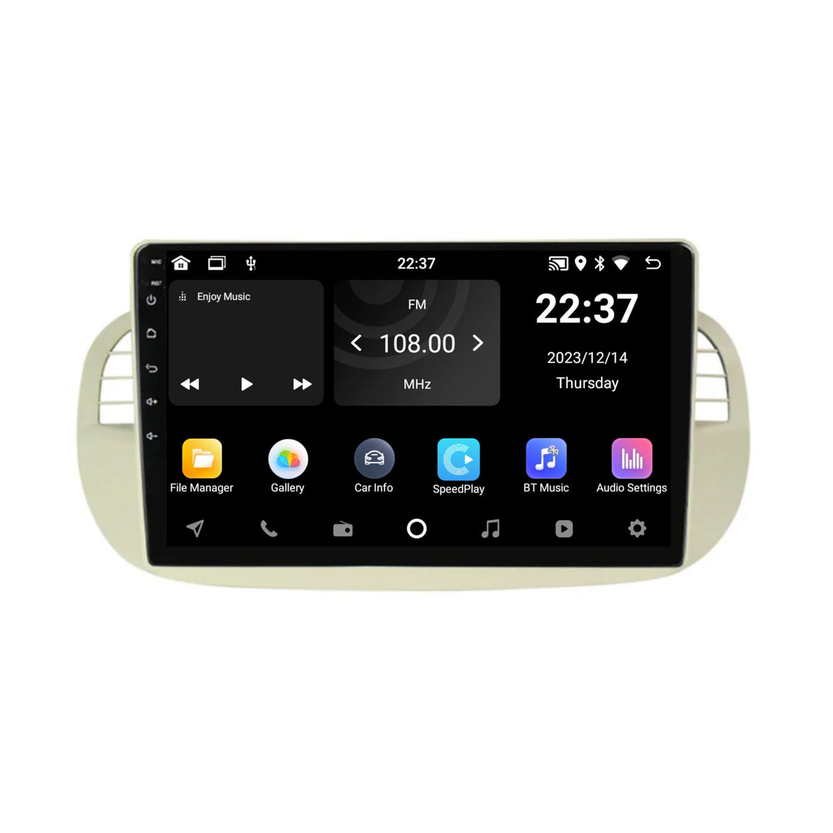 Navigation för Fiat 500 | Full Touch | Carplay | Android | DAB | Bluetooth | Vit | XR4
