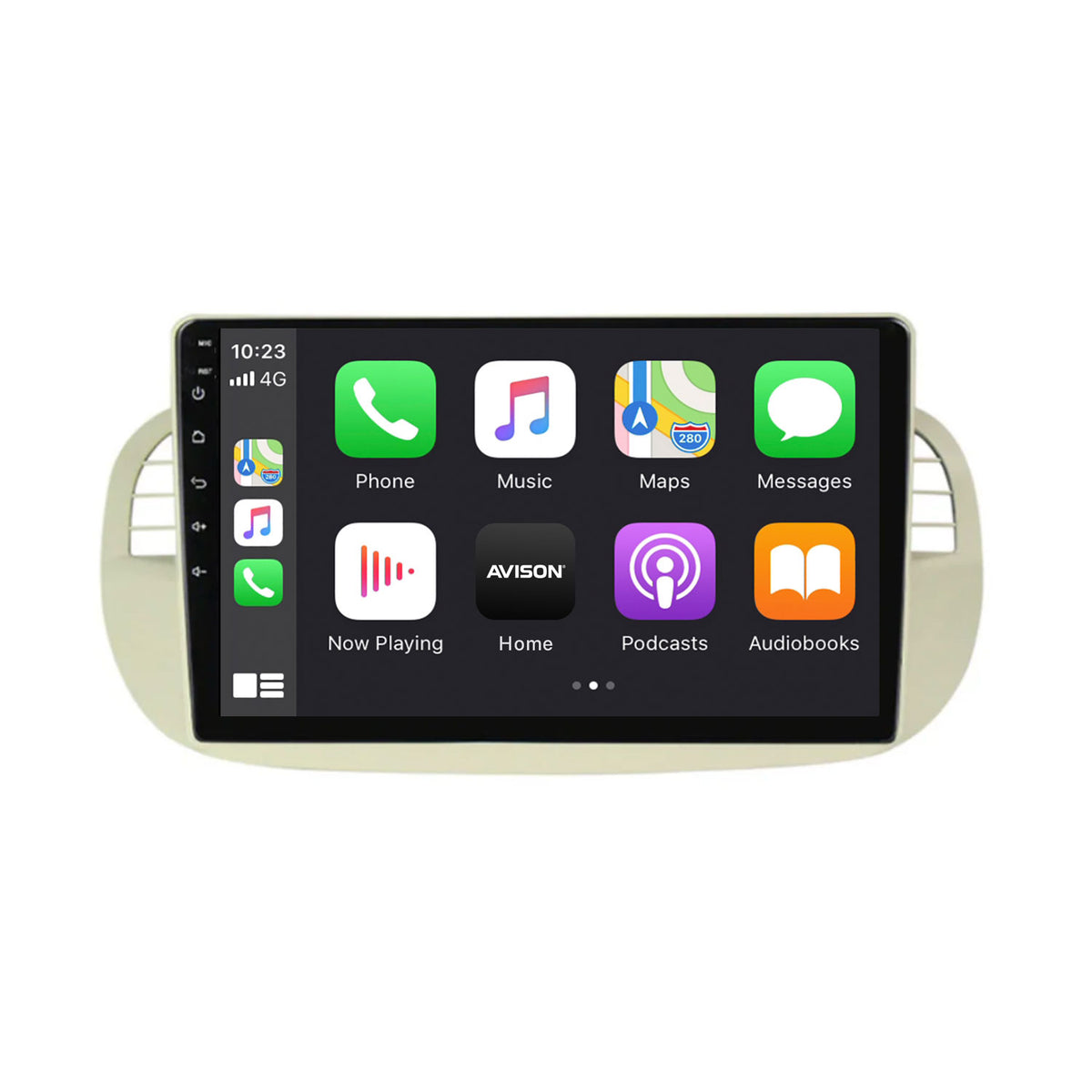 Navigation för Fiat 500 | Full Touch | Carplay | Android | DAB | Bluetooth | Vit | XR4