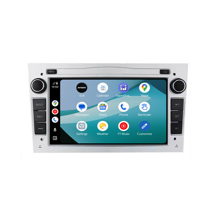 Navigation för Opel Silver 7" | Carplay | Android | DAB+ | Bluetooth | 32GB
