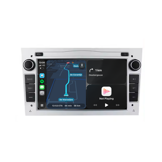 Navigation för Opel Silver 7" | Carplay | Android | DAB+ | Bluetooth | 32GB