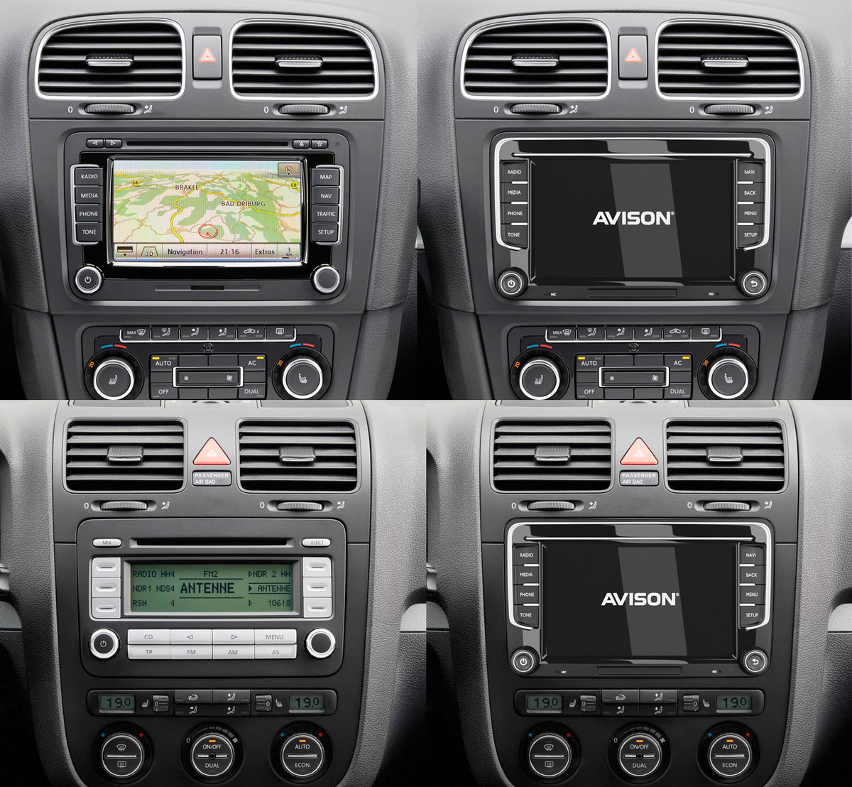Navigation för VW Seat & Skoda 7" | CarPlay | Android Auto | DAB | 4 Core | 32GB