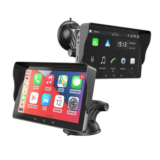 Bärbart navigationssystem med CarPlay och Android Auto | 7 tum | Bluetooth | FM-sändare | AUX