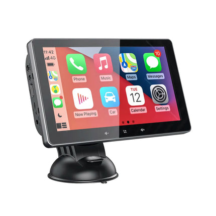 Bärbart navigationssystem med CarPlay och Android Auto | 7 tum | Bluetooth | FM-sändare | AUX