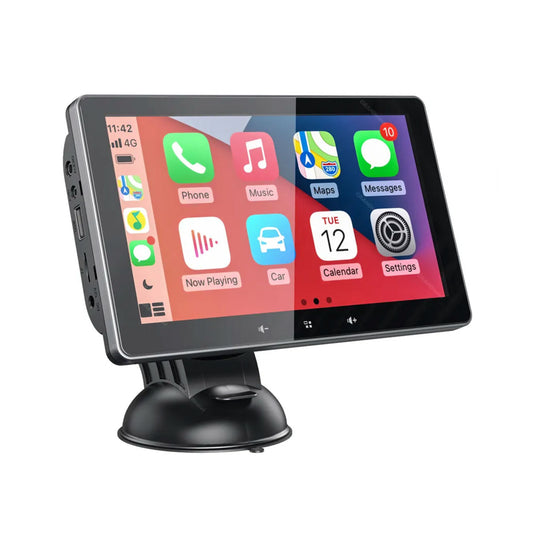 Bärbart navigationssystem med CarPlay och Android Auto | 7 tum | Bluetooth | FM-sändare | AUX