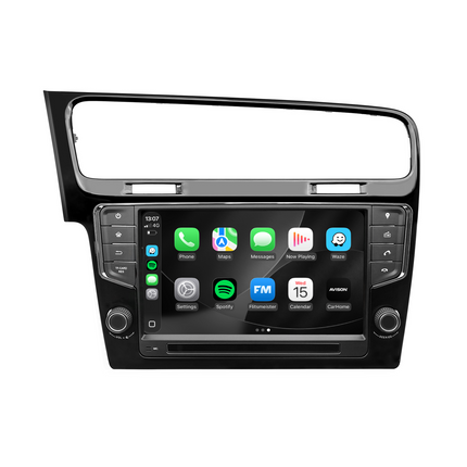 Navigationssystem för VW Golf 7 | CarPlay | Android | DAB+ | Bluetooth | Svart