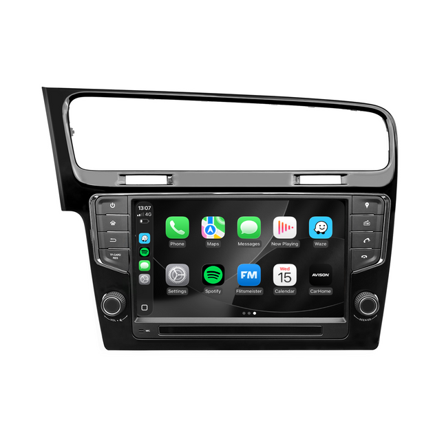 Navigationssystem för VW Golf 7 | CarPlay | Android | DAB+ | Bluetooth | Svart