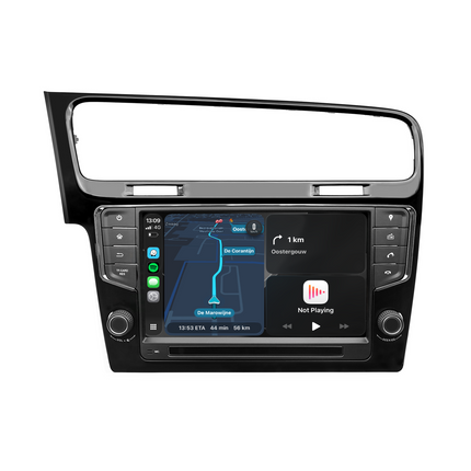 Navigationssystem för VW Golf 7 | CarPlay | Android | DAB+ | Bluetooth | Svart
