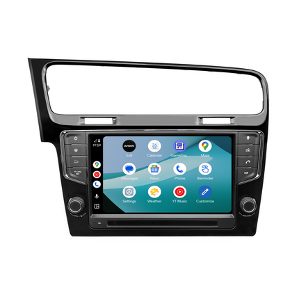 Navigationssystem för VW Golf 7 | CarPlay | Android | DAB+ | Bluetooth | Svart