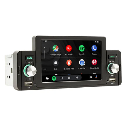 1 DIN 5" bilstereo med CarPlay och Android Auto