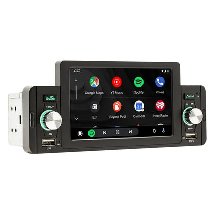 1 DIN 5" bilstereo med CarPlay och Android Auto