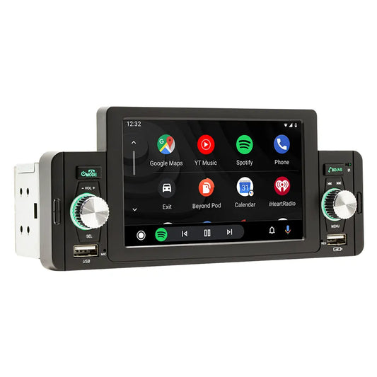 1 DIN 5" bilstereo med CarPlay och Android Auto