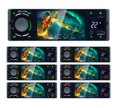 Universal 1 din bilstereo med 4 "skärm | Bluetooth | FM | aux | kamera