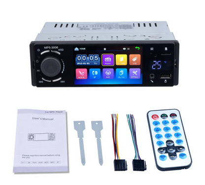 Universal 1 din bilstereo med 4 "skärm | Bluetooth | FM | aux | kamera