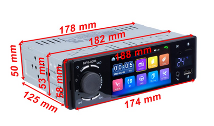 Universal 1 din bilstereo med 4 "skärm | Bluetooth | FM | aux | kamera